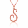 thumbnail image 1 of Solid Gold Script Cursive Initial "A-Z" (Pendant), 1 of 2