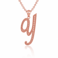 thumbnail image 1 of Solid Gold Script Cursive Initial "A-Z" (Pendant), 1 of 2
