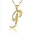 thumbnail image 1 of Solid Gold Script Cursive Initial "A-Z" (Pendant), 1 of 2