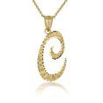 thumbnail image 1 of Solid Gold Script Cursive Initial "A-Z" (Pendant), 1 of 2