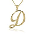 thumbnail image 1 of Solid Gold Script Cursive Initial "A-Z" (Pendant), 1 of 2
