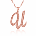 thumbnail image 1 of Solid Gold Script Cursive Initial "A-Z" (Pendant), 1 of 2
