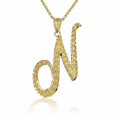 thumbnail image 1 of Solid Gold Script Cursive Initial "A-Z" (Pendant), 1 of 2