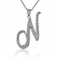 thumbnail image 1 of Solid Gold Script Cursive Initial "A-Z" (Pendant), 1 of 2