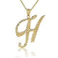 thumbnail image 1 of Solid Gold Script Cursive Initial "A-Z" (Pendant), 1 of 2