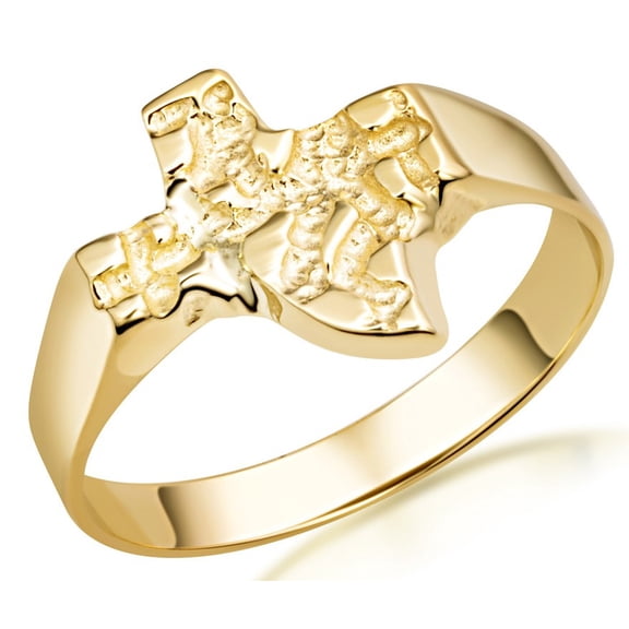 Solid Gold Texas Nugget Ring (Size 10)