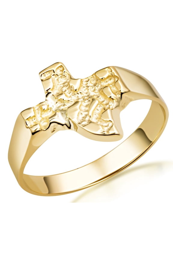 Solid Gold Texas Nugget Ring (Size 12)