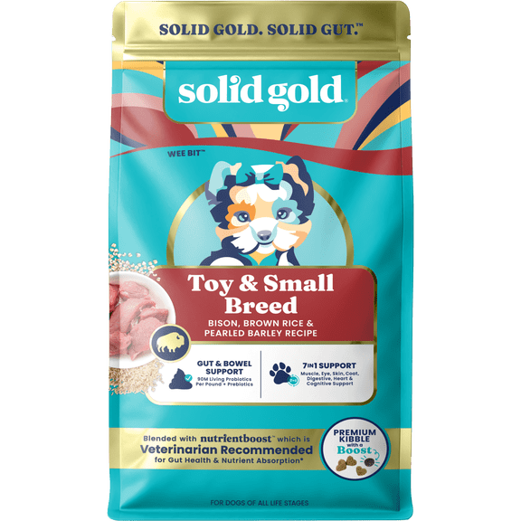 Solid Gold Nutrientboost Toy & Small Breed Bison Dry Dog Food, 3.75lb