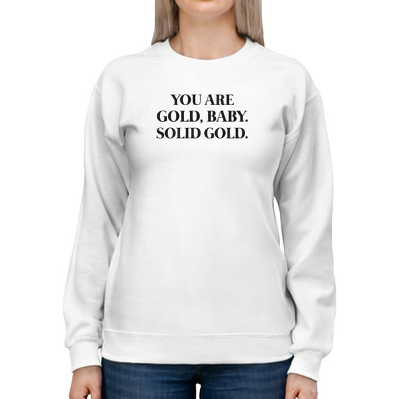 Solid Gold Women Sweatshirt, Female Large