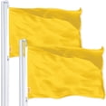 thumbnail image 1 of Solid Golden Yellow Color Flag 3x5FT 2-Pack Printed 150D Polyester By G128, 1 of 3