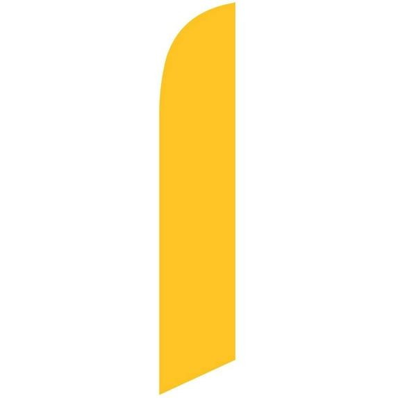 Solid Golden Yellow Feather Banner Swooper Flag - NO WIND REQUIRED - Replacement FLAG ONLY