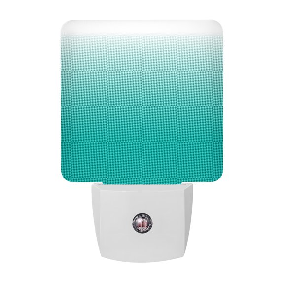 Solid Gradient Night Lights, Polka Dot Turquoise Smart Auto Dusk to Dawn Sensor Nightlights Plug-in Nightlight for Bedroom Bathroom Living Room Kitchen Hallway