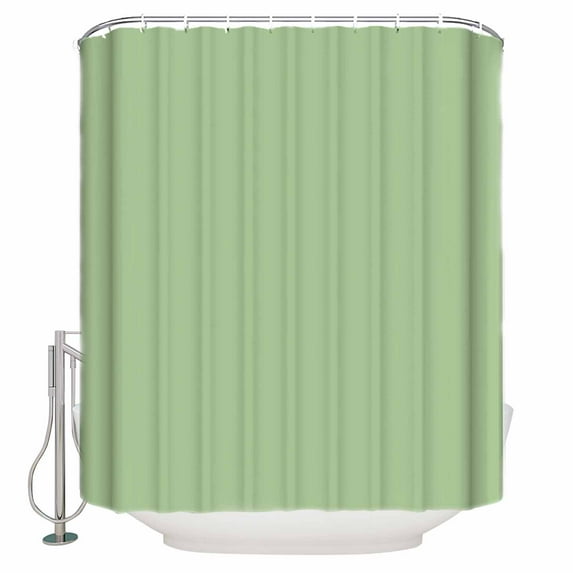 Solid Grass Shower Curtain, 72" x 72", Green Waterproof Bathroom Curtain Washable Shower Curtain Set with 12 Hooks