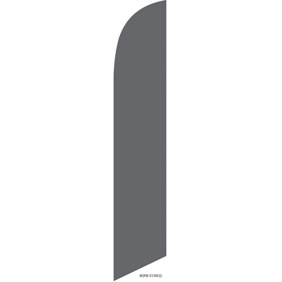 Solid Gray Grey Feather Banner Swooper Flag, Replacement Flag Only
