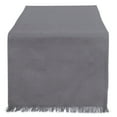 thumbnail image 1 of Solid Gray Heavyweight Fringed Table Runner 14x108, 1 of 3
