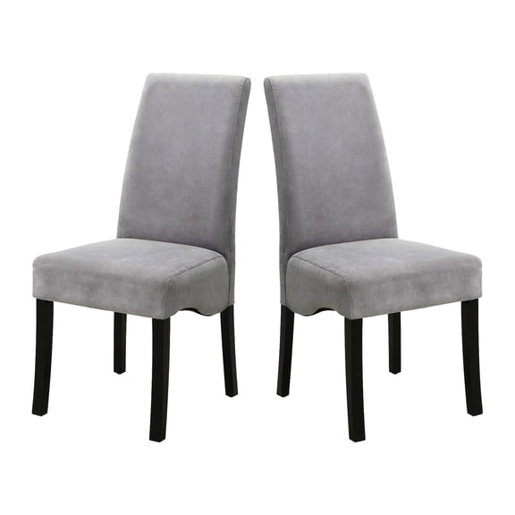 Solid Grey Velvet - Dashing Silhouette - Dining Room Seating - Good for Relaxing
