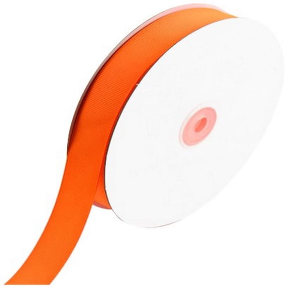 Solid Grosgrain Ribbon – 7/8" x 50 Yards, Neon Orange