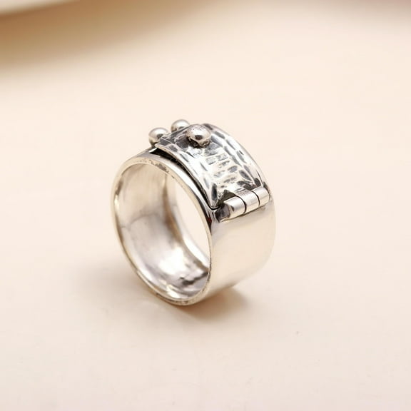 Solid Handmade 925 Sterling Silver Minimalist Boho Plain Designer Abstract Women Wedding Ring
