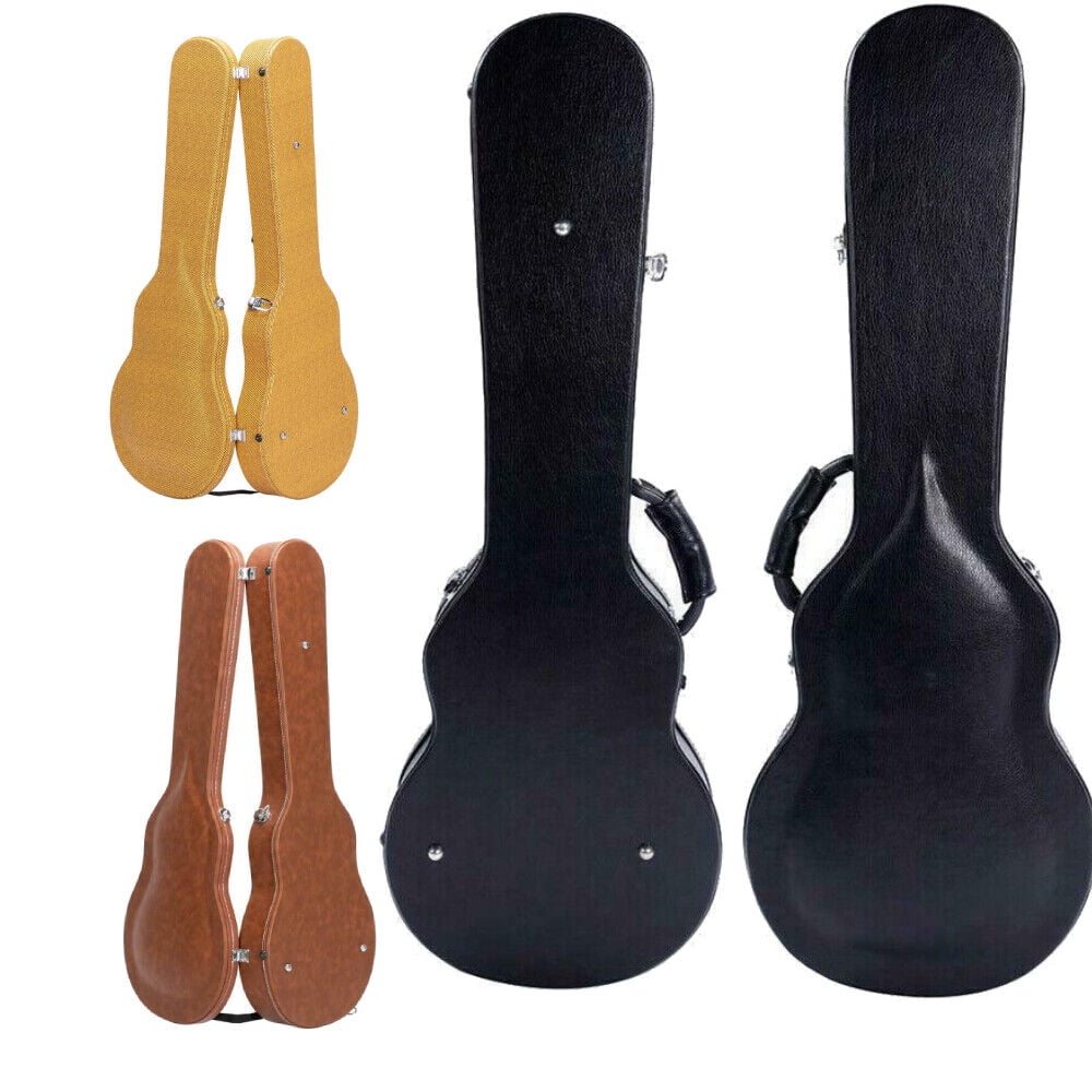 Solid Hardshell Guitar Case Electric Guitar Protective Storage Box with Handle, Black