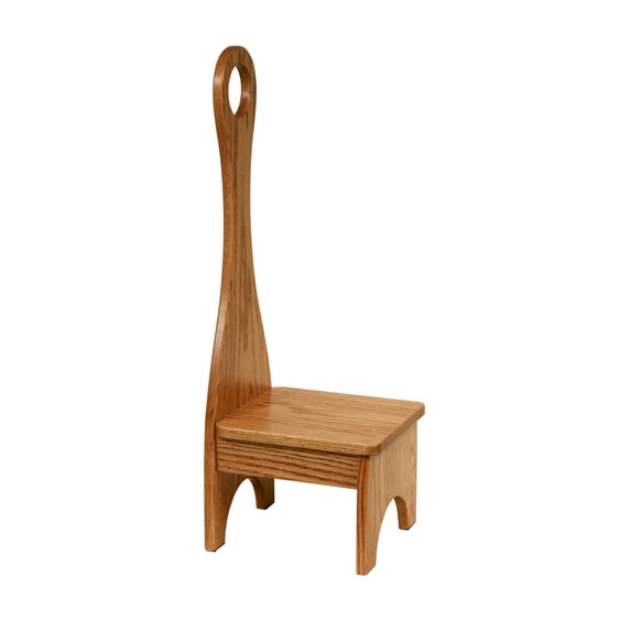 Solid Hardwood Bench Step Stool with Handle Made in the USA