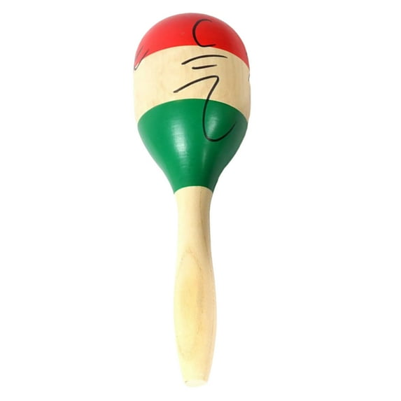 Solid Hardwood Hand Sand Hammer Shaker Hand Rattle Percussion Musical Instrument Maracas Toy for Children, Kids
