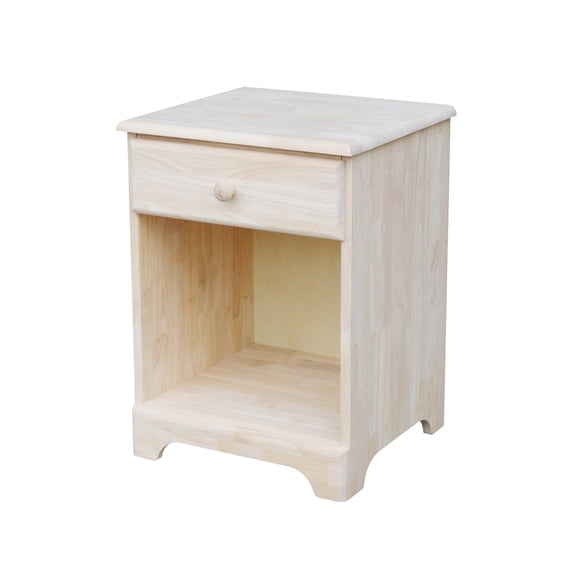 Solid Hardwood Nightstand - 19" Wide - Fully Assembled - Bedroom Furniture