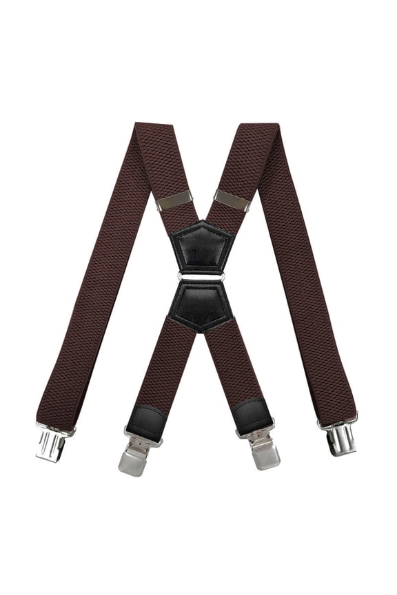 Elastic work suspenders for men construction daily wear assorted solid colors 1 pack