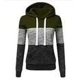 thumbnail image 1 of Solid Hooded Coat for Women Long Sleeve Jackets with Pockets Zipper Casual Outerwear, 1 of 3