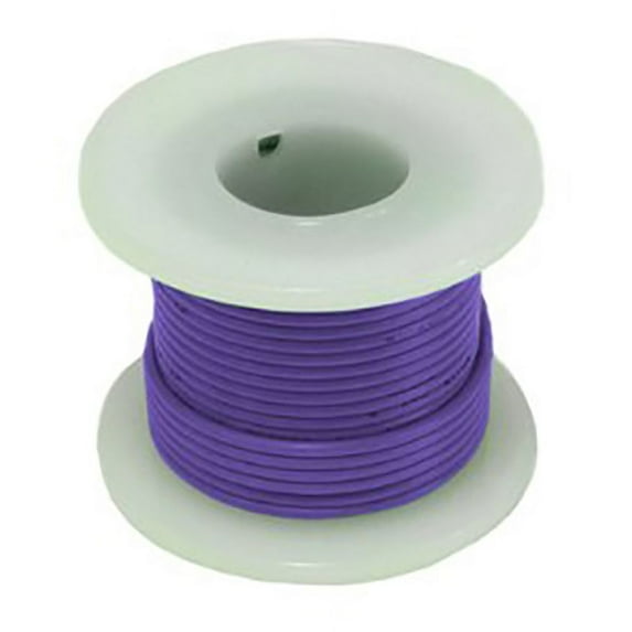 Solid Hook Up Wire - 22 Gauge, 100 Foot Spool - Purple (Shade May Vary)