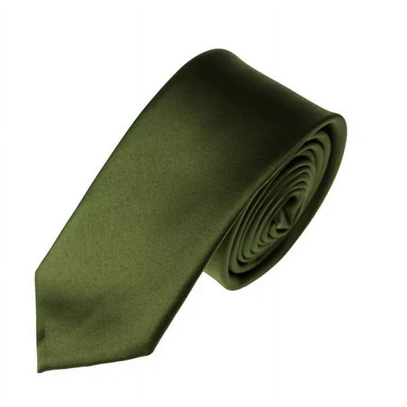 Solid Hunter Green Skinny Men's Necktie