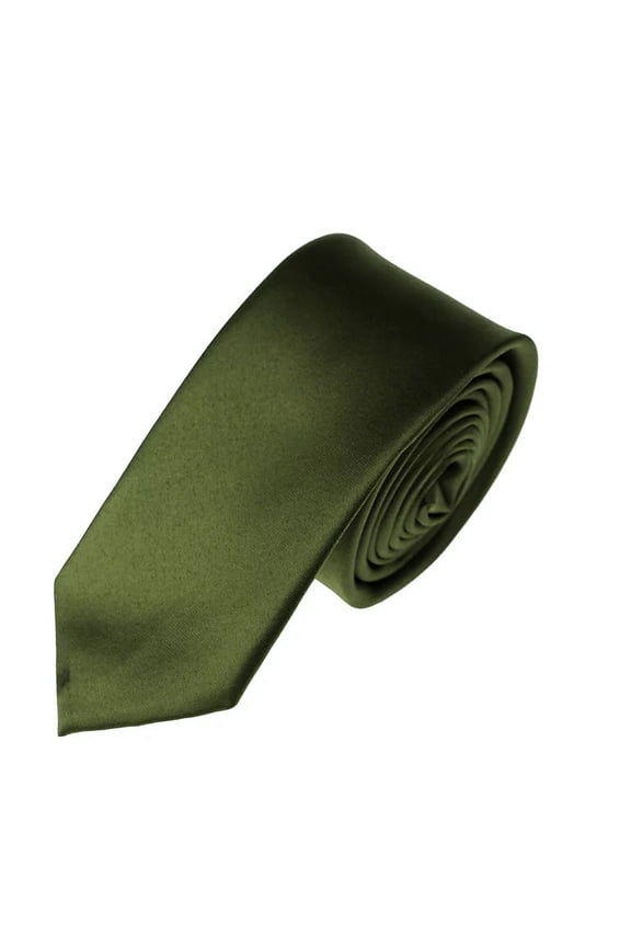 Solid Hunter Green Skinny Men's Necktie