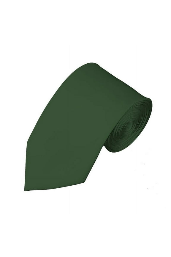 Solid Hunter Green Slim Men's Necktie