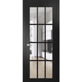thumbnail image 1 of Solid Interior French | Felicia 3355 Matte Black with Clear Glass | Single Regular Panel Frame Trims Handle | Bathroom Bedroom Sturdy Doors, 1 of 7