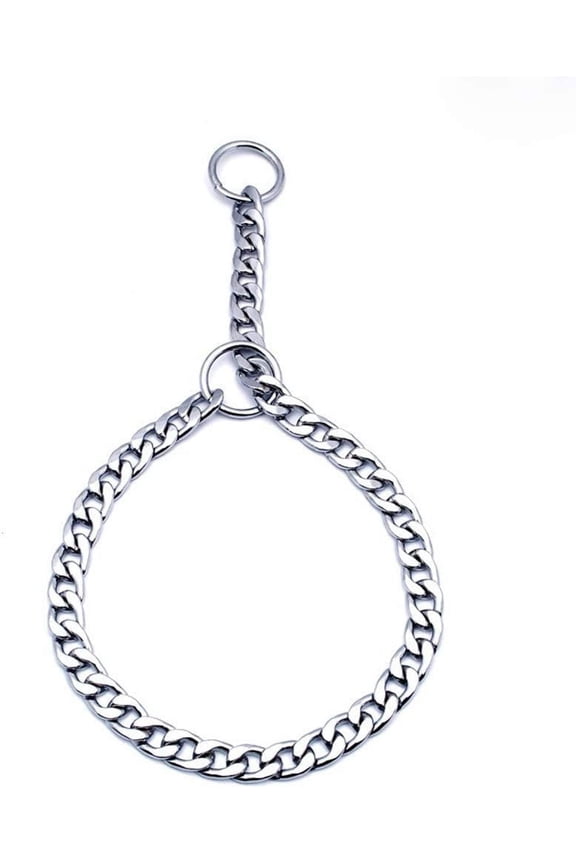 Solid Iron Dog Collar Metal Chain Adjustable Large Dog Pet Training Collar