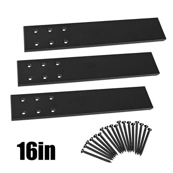 Solid Iron Heavy Duty Countertop Support Bracket With Matte Black Rust-Proof Finish, Flat Floating Shelf Brackets Invisible Design For Marble, Granite, Quartz, Artificial Stone(16in)
