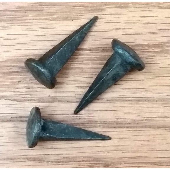 Solid Iron Nail Spikes, Clavos, 5/8 Inch Head x 1 Inch Nail Shank (Pack of 12)
