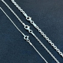 Solid Italy 925 Sterling Silver Anchor Cable Chain Rolo Necklace 1Mm 3Mm N67