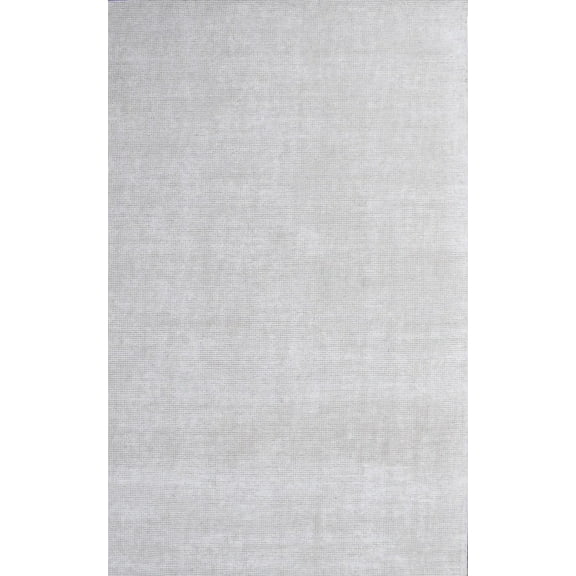 Solid Ivory Hand Made Textured Wool Area Rug | Low Pile | No Shedding | TRD163
