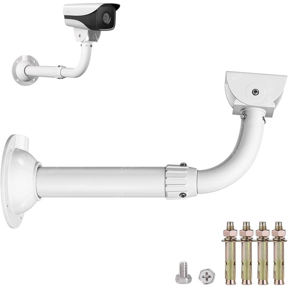 Solid J-Pole Bracket Extendable Mounting Holder for Security Surveillance Cameras 30CM-60CM Adjustable Wall and Ceiling Mount Bracket for CCTV IP Camera Powder Spray Coating