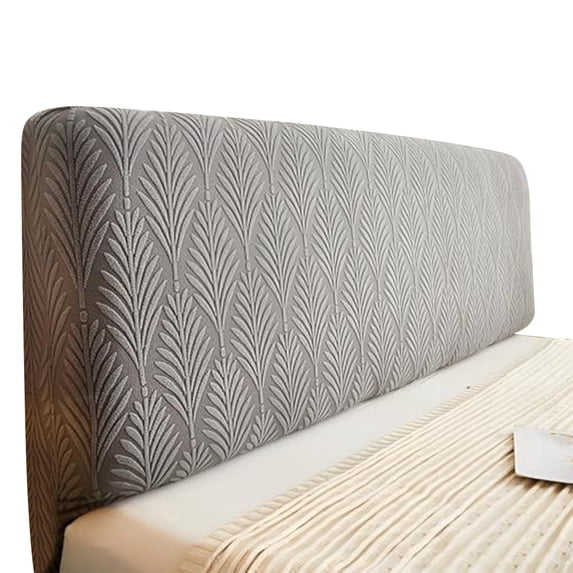 Solid Jacquard Fabric Headboard Covers Slipcover, Stretch Bed Headboard, Bed Head Cover Slipcover Backrest Cover Headboards Beds Cover Protective Universal Dustproof (Gray, 60in)