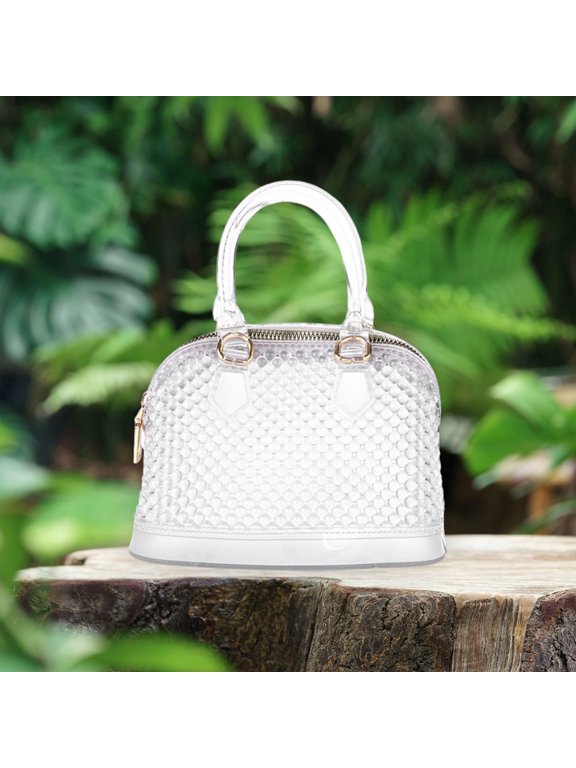 Solid Jelly Rubber Tote / Crossbody Bag