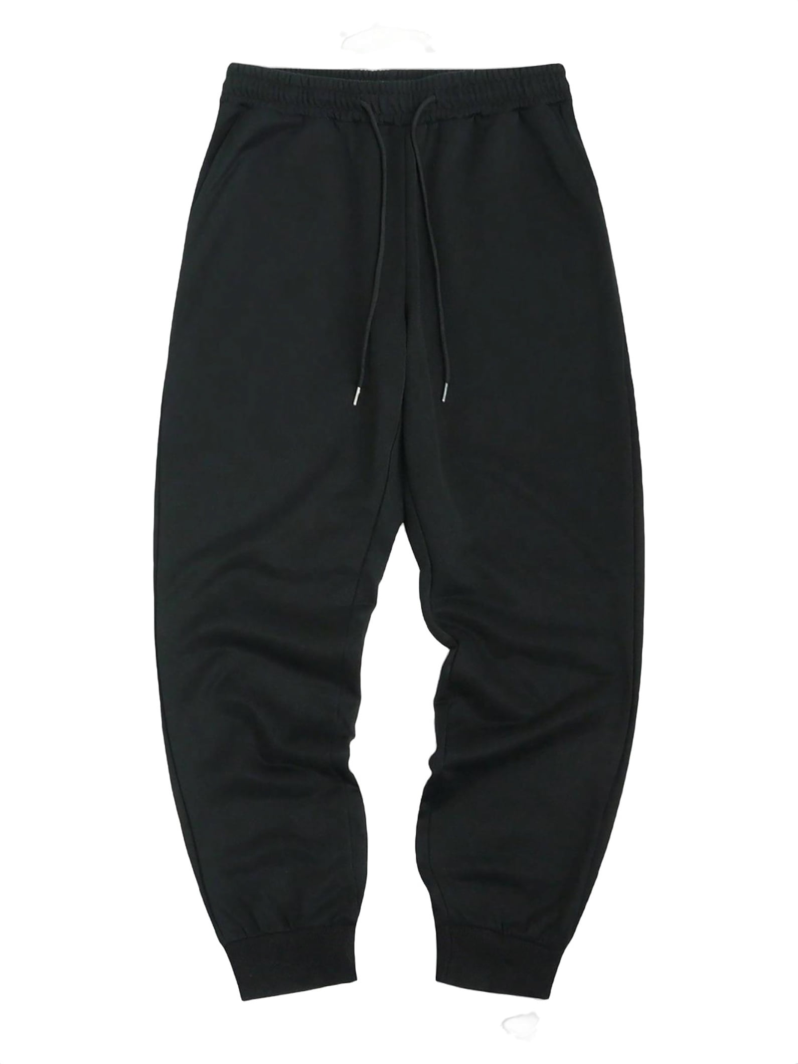 Mens plain black joggers on sale