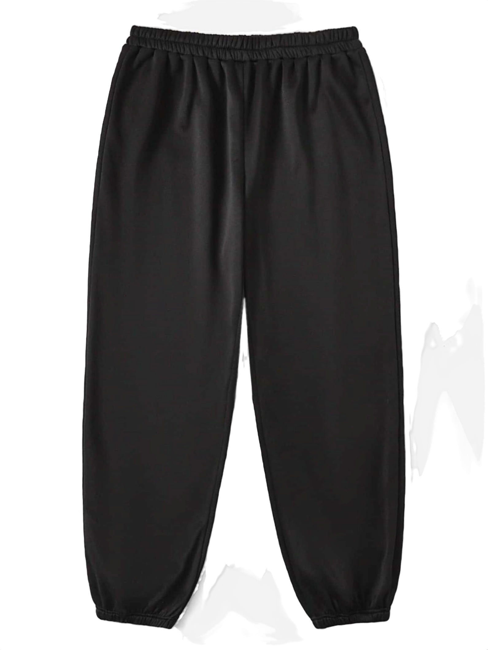 Solid Jogger Black Plus Size Sweatpants - Walmart.com