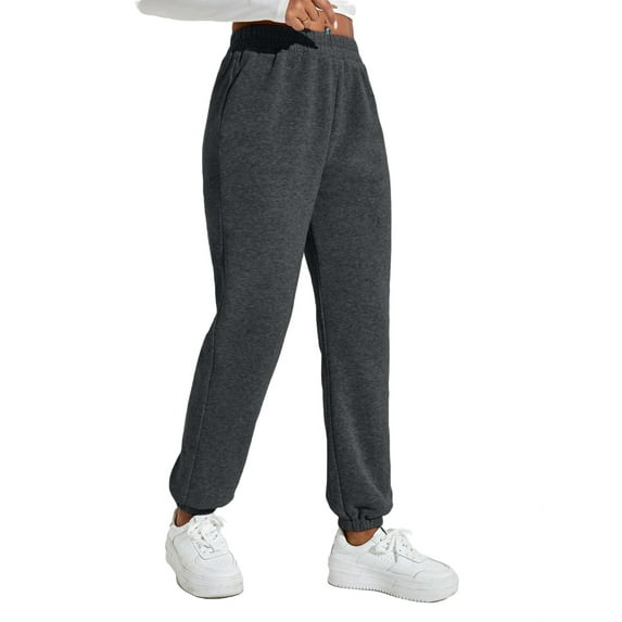 Solid Jogger Grey Womens Sweatpants (Women's)