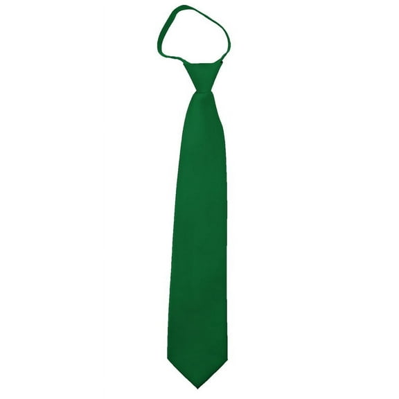 Solid Kelly Green Men's 17" Zipper Tie