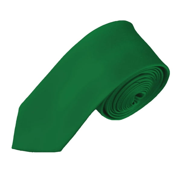 Solid Kelly Green Skinny Men's Necktie