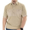 thumbnail image 1 of Solid Knit Banded Bottom Shirt Woven Chest Panel with Two Pockets, 1 of 3