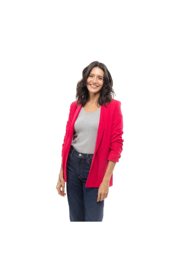 Solid Knit Crepe Blazer