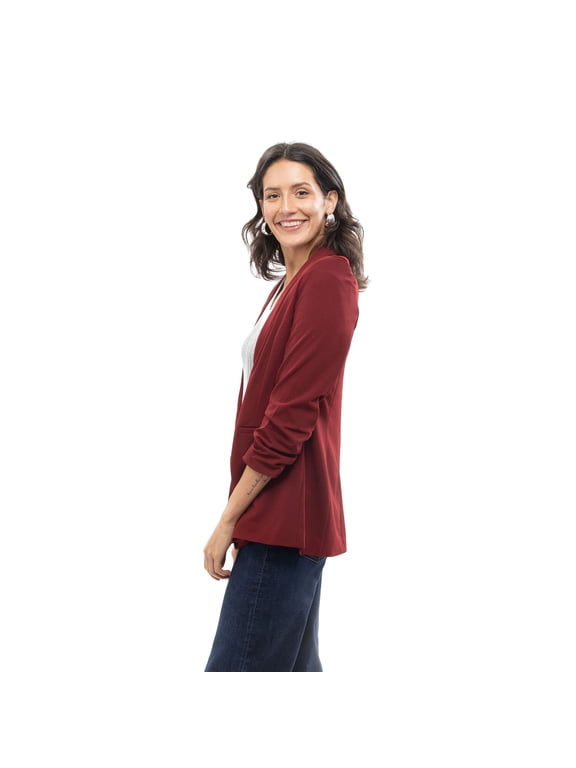 Solid Knit Crepe Blazer