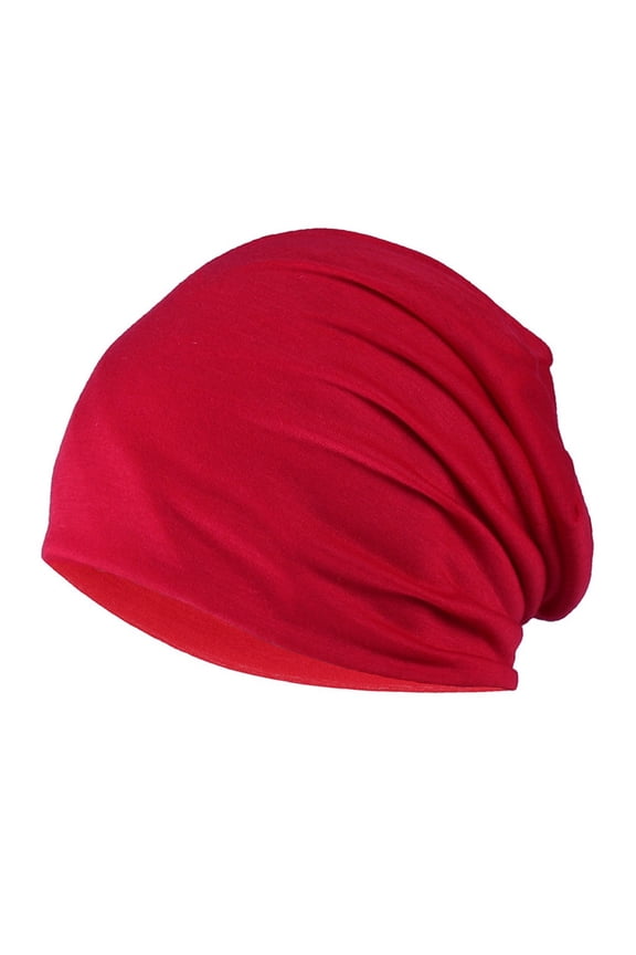 Solid Knitted Drawstring Hat, Wool Warm Head Cap, Hair Loss Cover Headwear, Men Thick Elastic Comfortable Headgear for Autumn Winter Outing Cold Resistant Casual Hat,Red